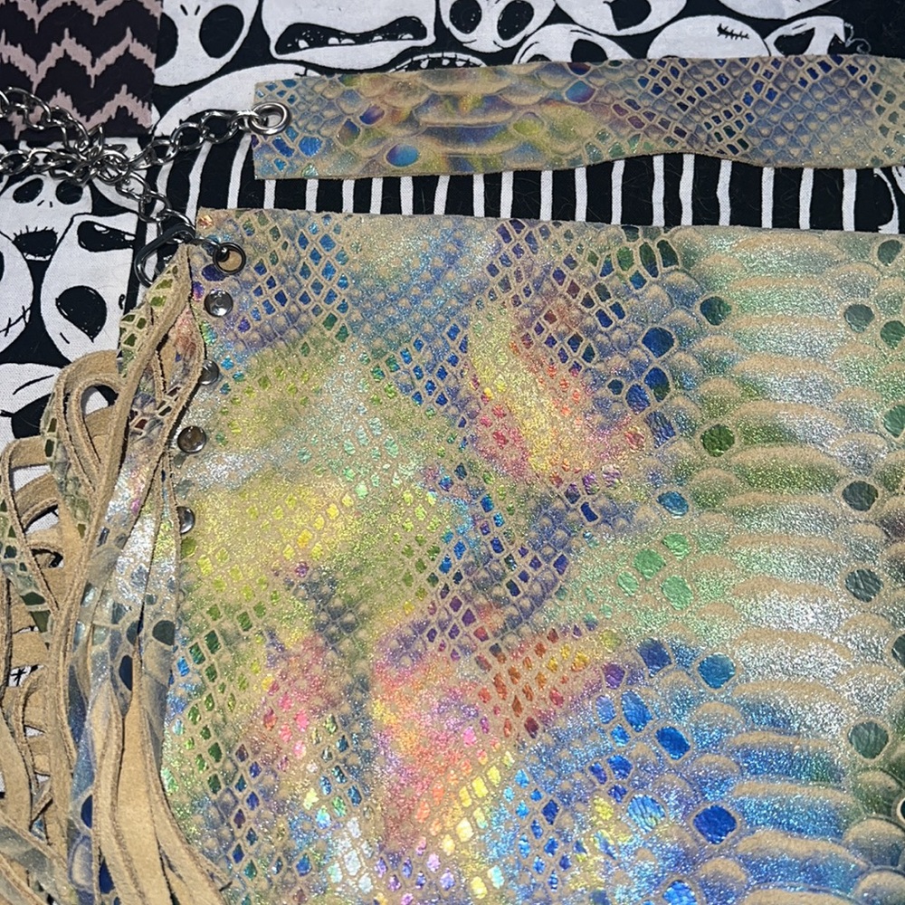 Rainbow leather purse - Picture 7 of 8